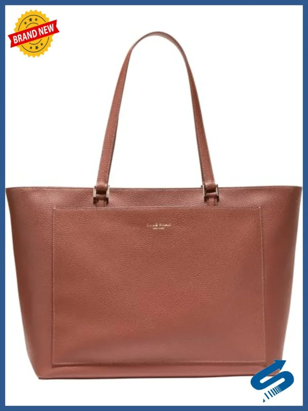 Women's Leather Tote Bag with Top Zip Closure - Spacious Work Travel Handbag